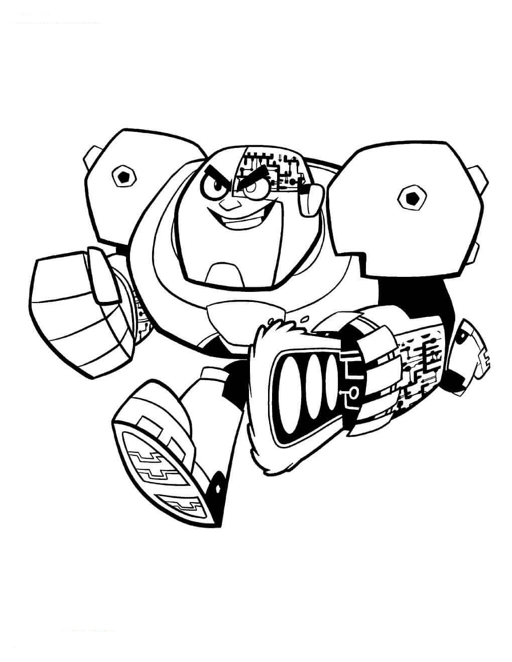 Rampage Cyborg Coloring Page - Free Printable Coloring Pages for Kids