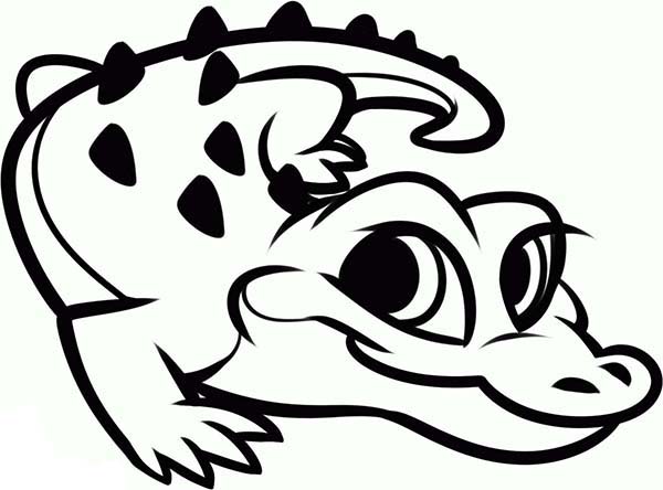 Baby Alligator Coloring Page - Free Printable Coloring Pages for Kids