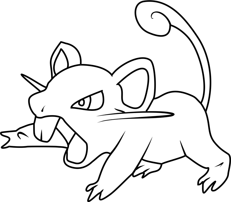 10 Awesome Pokémon Coloring Pages: Rattata
