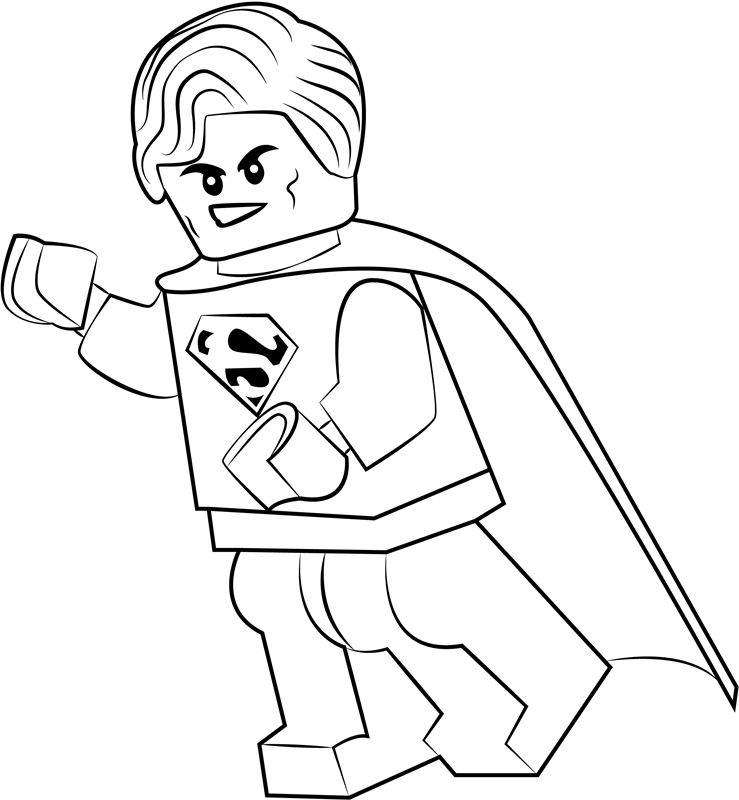 Lego Superman Coloring Page - Free Printable Coloring Pages for Kids
