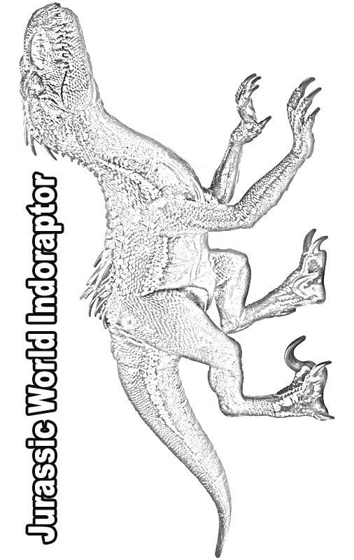 Indoraptor In Jurassic World Coloring Page - Free Printable Coloring