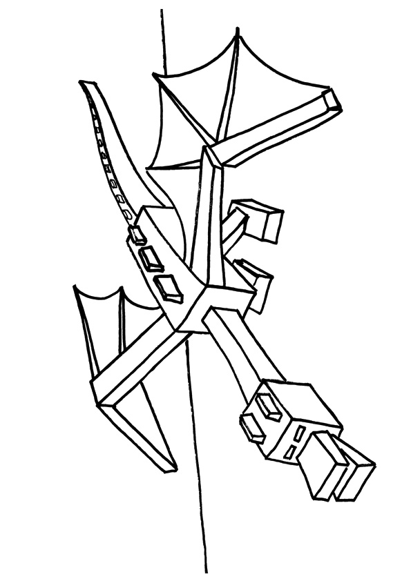Minecraft Ender Dragon Coloring Page - Free Printable Coloring Pages