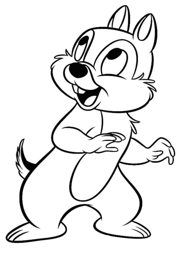 Chipmunk Coloring Page - Free Printable Coloring Pages for Kids