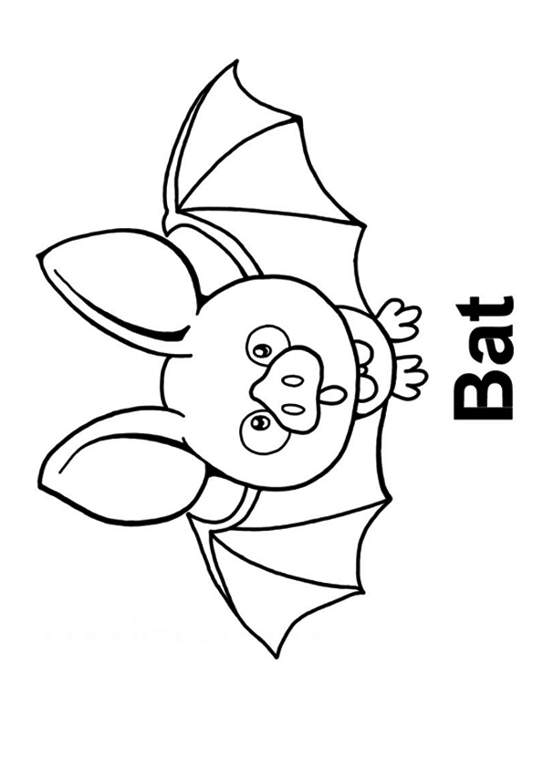 Cute Baby Bat Coloring Page - Free Printable Coloring Pages for Kids