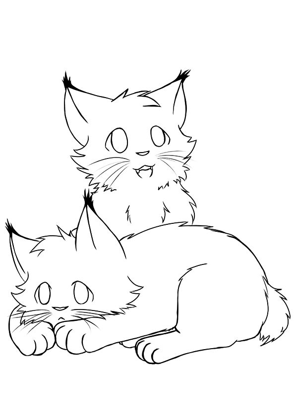 Cute Baby Lynx Coloring Page - Free Printable Coloring Pages for Kids