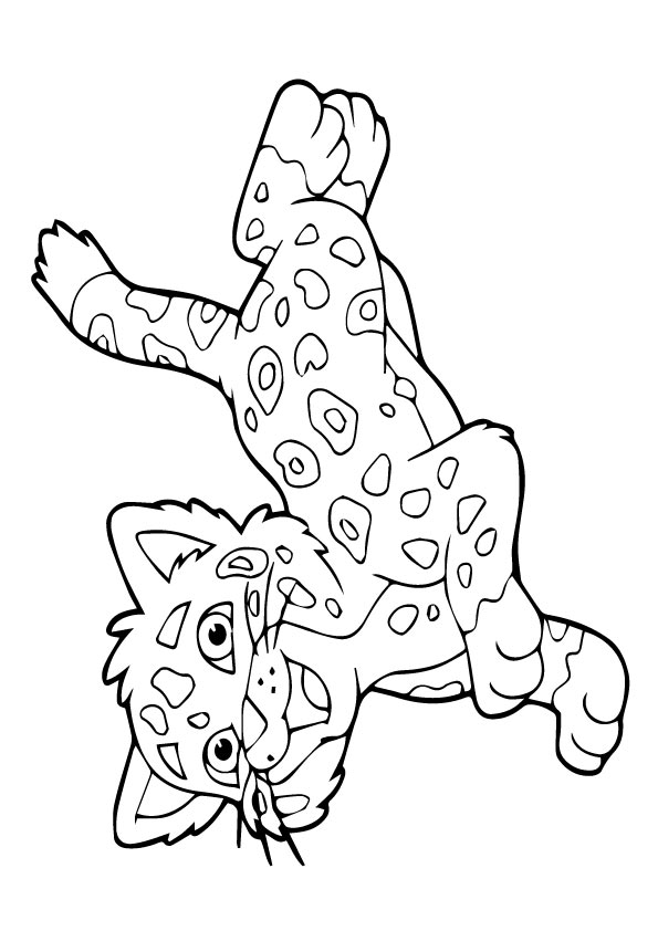 Cute Jaguar Coloring Page - Free Printable Coloring Pages for Kids