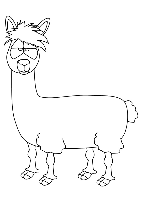 Stupid Llama Coloring Page - Free Printable Coloring Pages for Kids