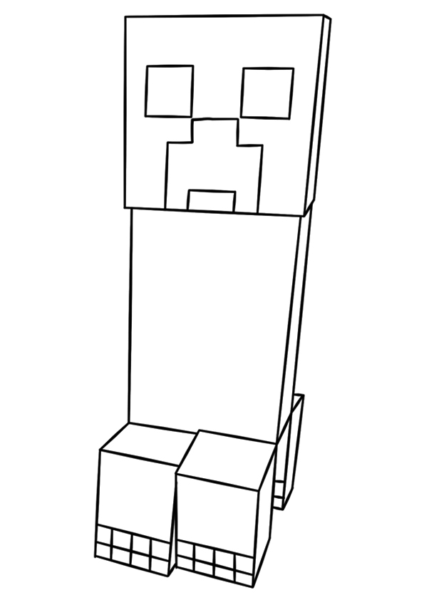 Minecraft Creeper Coloring Page - Free Printable Coloring Pages for Kids