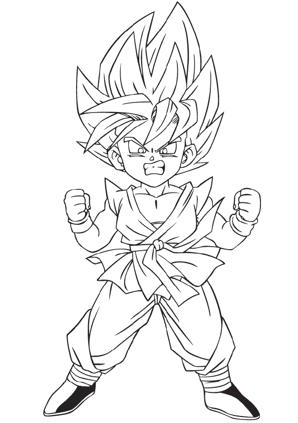 The Child Goku Coloring Page - Free Printable Coloring ...