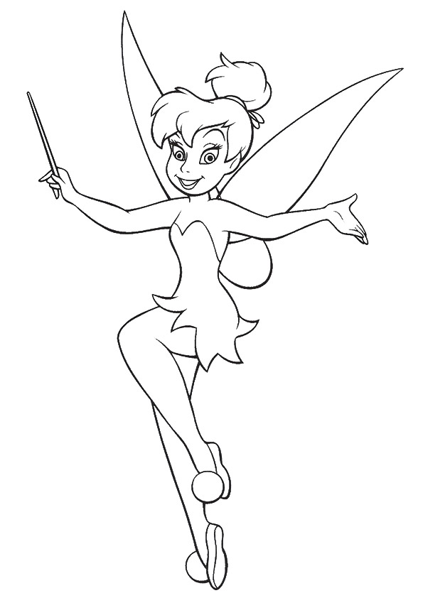 The Tinkerbell Coloring Page - Free Printable Coloring Pages for Kids