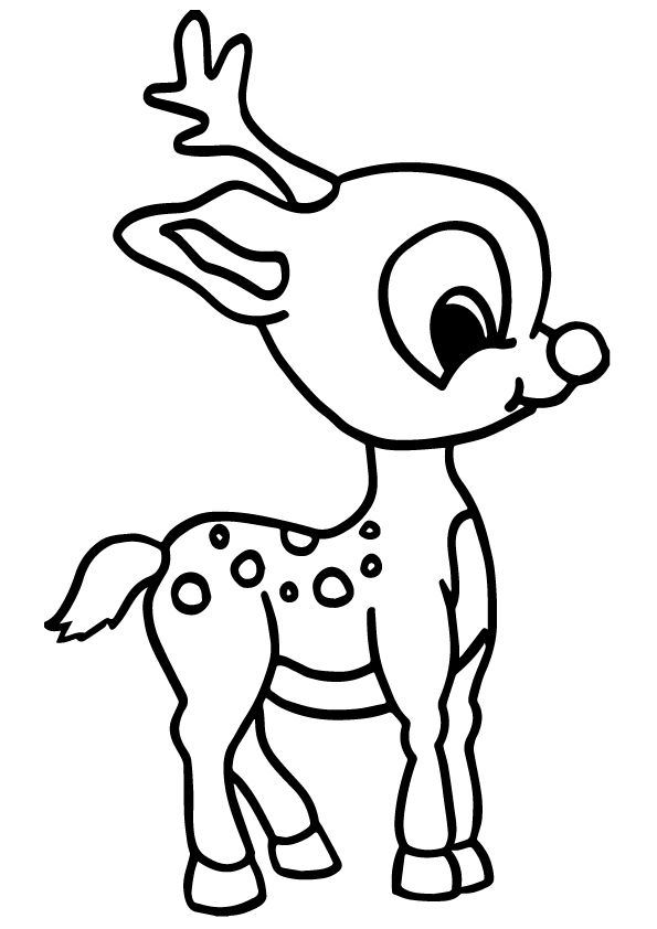 baby deer coloring page free printable coloring pages