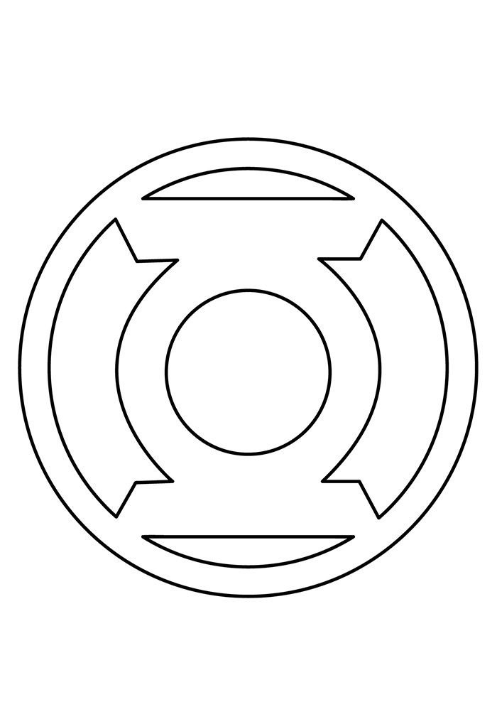 Symbol Of Green Lantern Coloring Page - Free Printable Coloring Pages