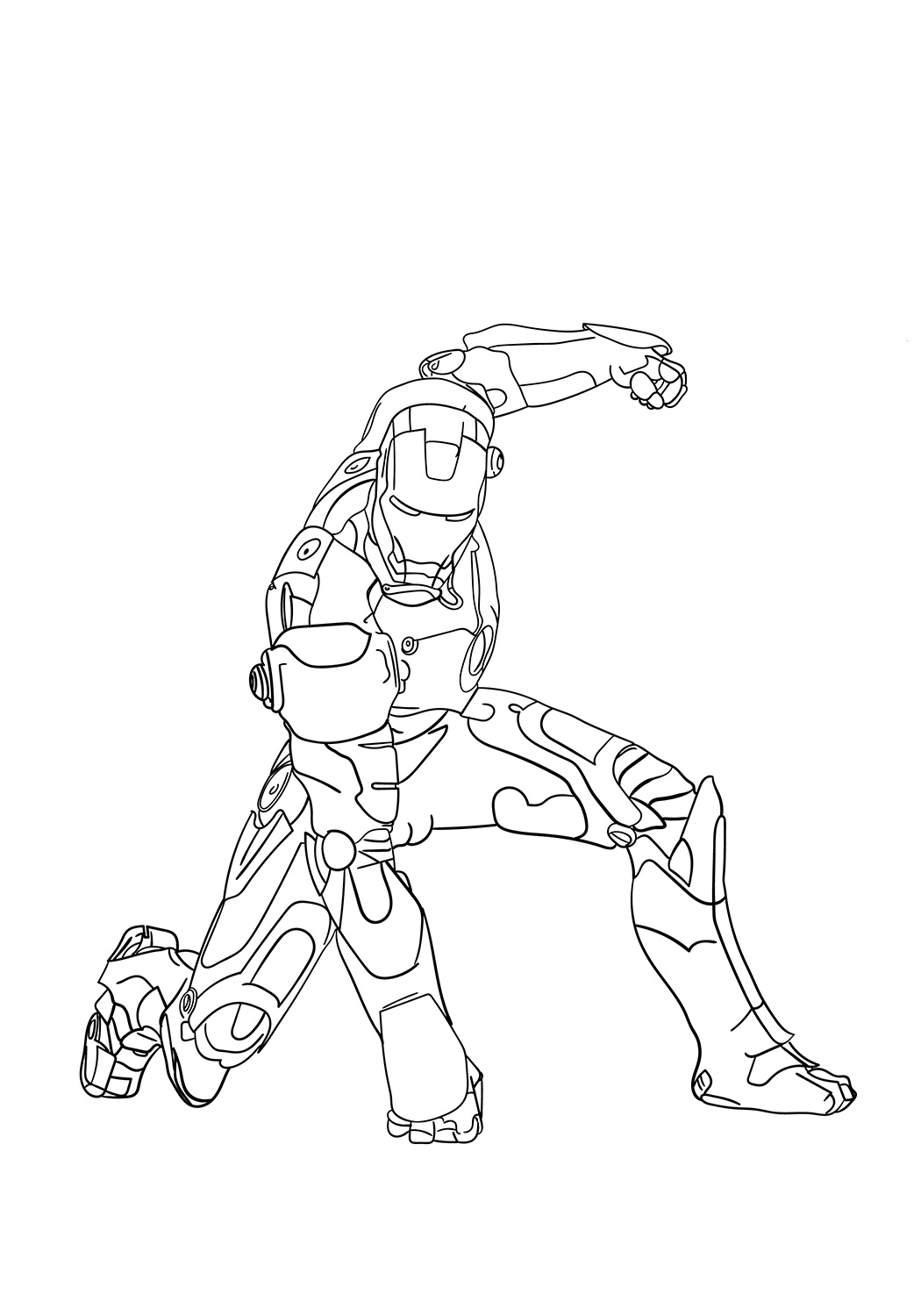Download Strong Iron Man Coloring Page - Free Printable Coloring Pages for Kids