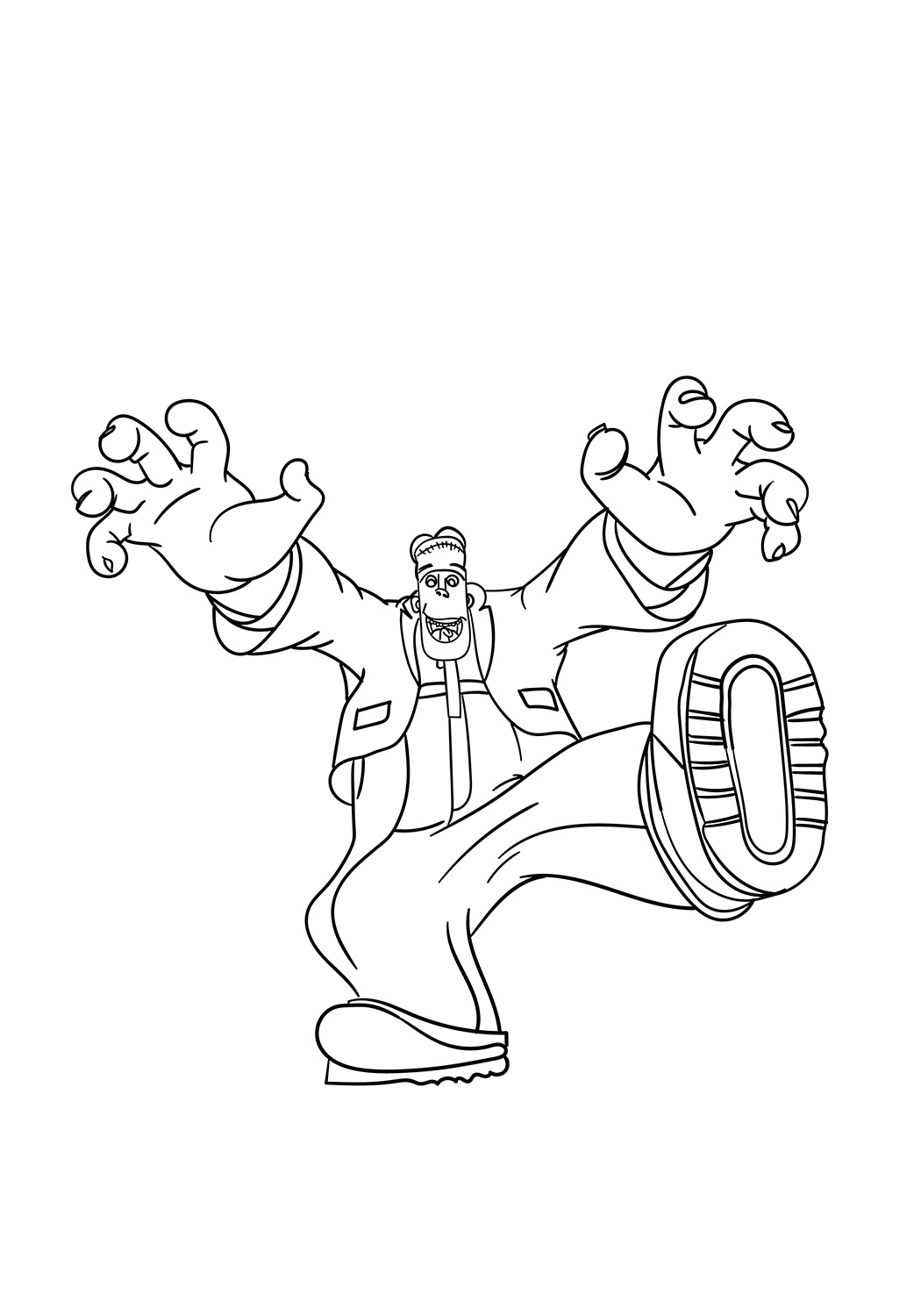 Frankenstein Monster Coloring Page