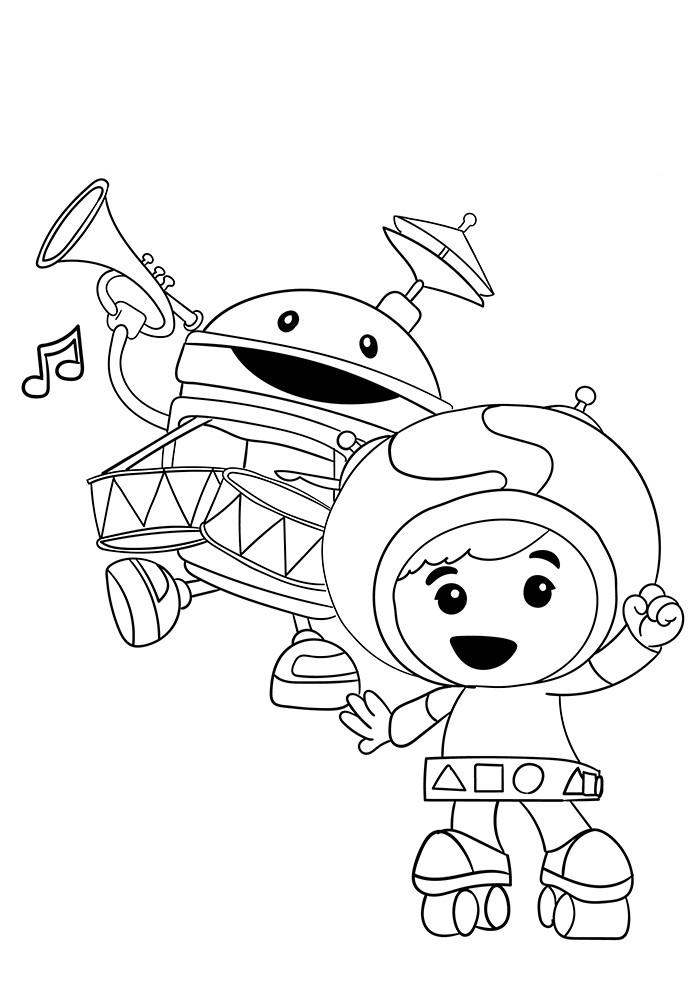 Geo And Bot Coloring Page - Free Printable Coloring Pages for Kids