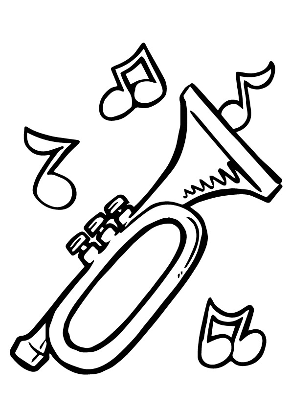 A Trumpet Coloring Page Free Printable Coloring Pages For Kids