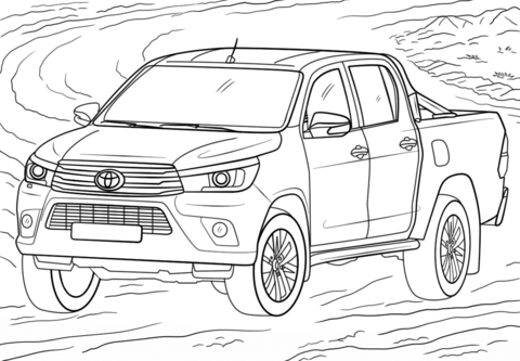 Toyota Hilux Coloring Page - Free Printable Coloring Pages for Kids