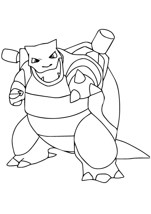 Download Blastoise from Pokemon Coloring Page - Free Printable Coloring Pages for Kids