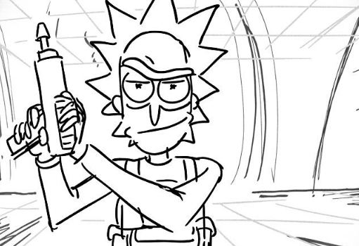 Rick With A Gun Coloring Page - Free Printable Coloring Pages for Kids