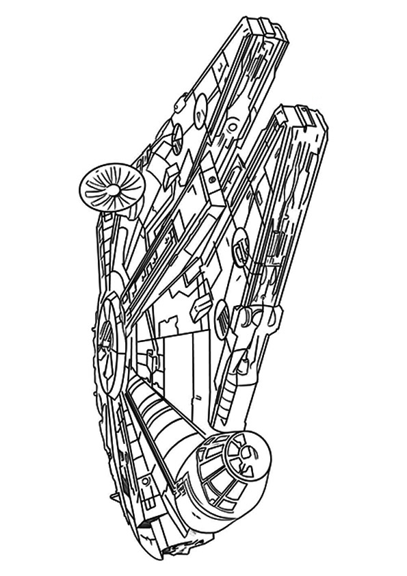 Millennium Falcon Coloring Page - Free Printable Coloring Pages for Kids