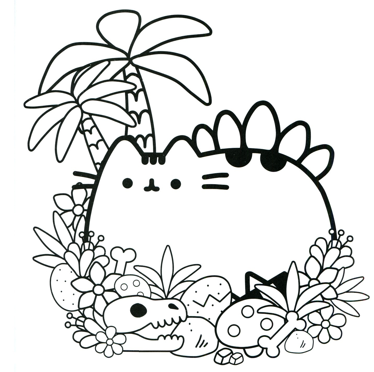Cute Pusheen Coloring Page - Free Printable Coloring Pages ...