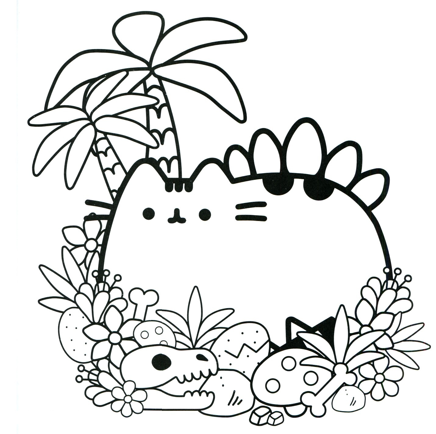 Pusheen Coloring Printable - Customize and Print