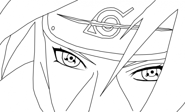 Itachi With Sharingan Coloring Page - Free Printable Coloring Pages for