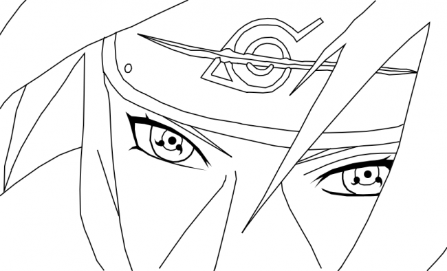 Itachi With Sharingan Coloring Page Free Printable