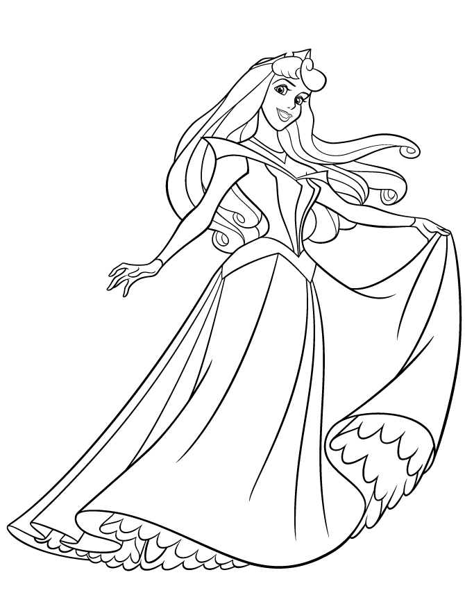 Download Beautiful Aurora Coloring Page - Free Printable Coloring ...