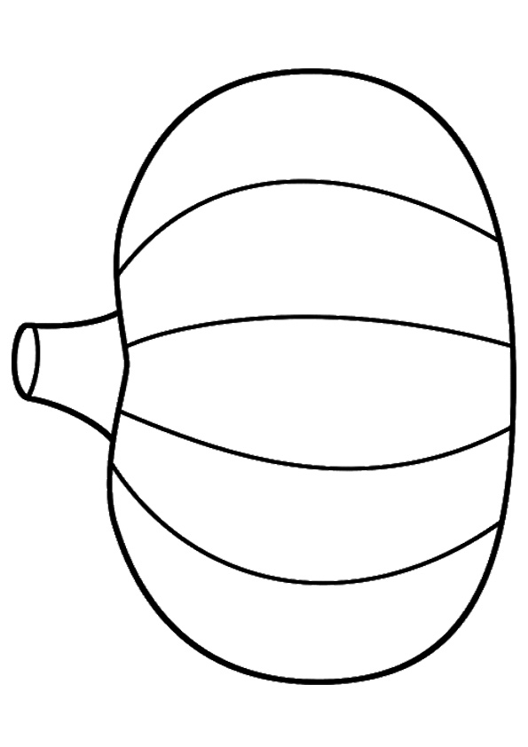 Simple Pumpkin Coloring Page - Free Printable Coloring Pages for Kids