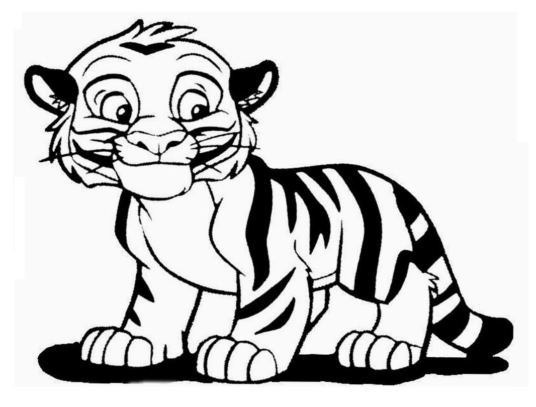 Baby Tiger Coloring Page Free Printable Coloring Pages