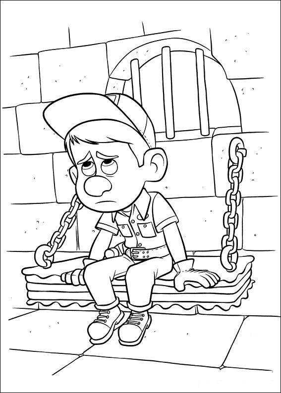 Sad Felix Coloring Page - Free Printable Coloring Pages for Kids
