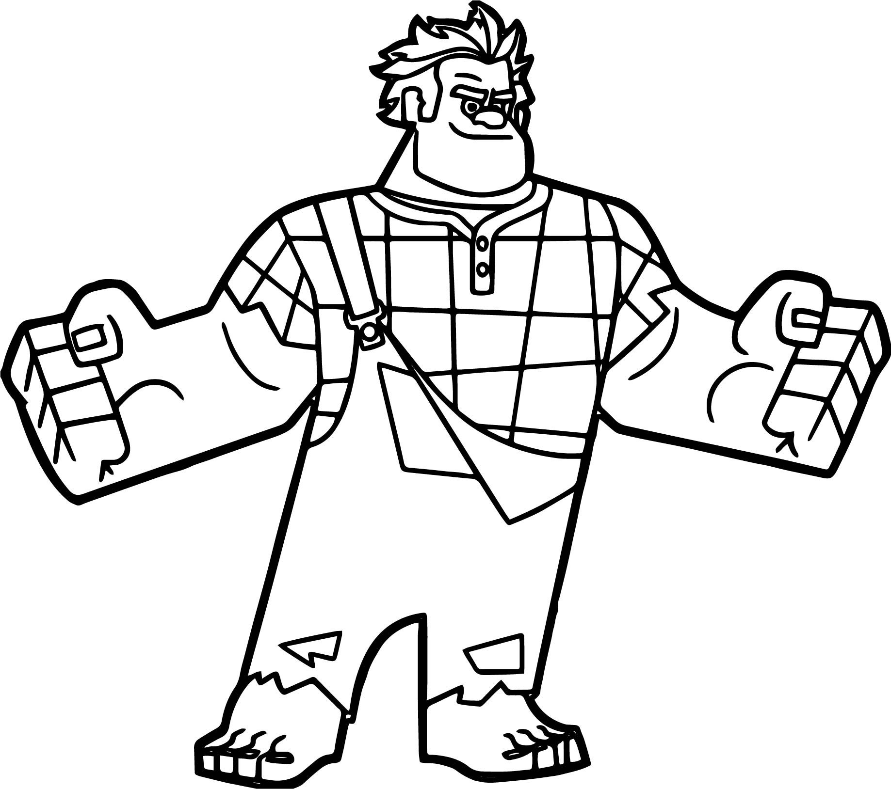 Strong Ralph Coloring Page - Free Printable Coloring Pages for Kids