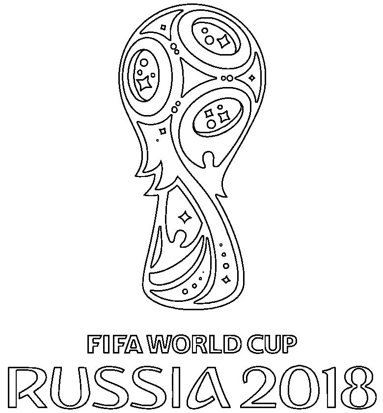 official logo of world cup 2018 coloring page  free
