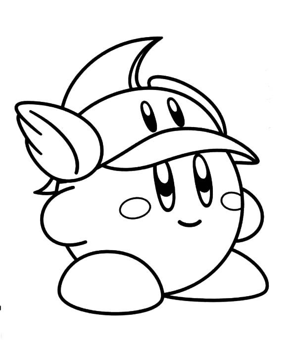 Cute Kirby Coloring Page - Free Printable Coloring Pages for Kids
