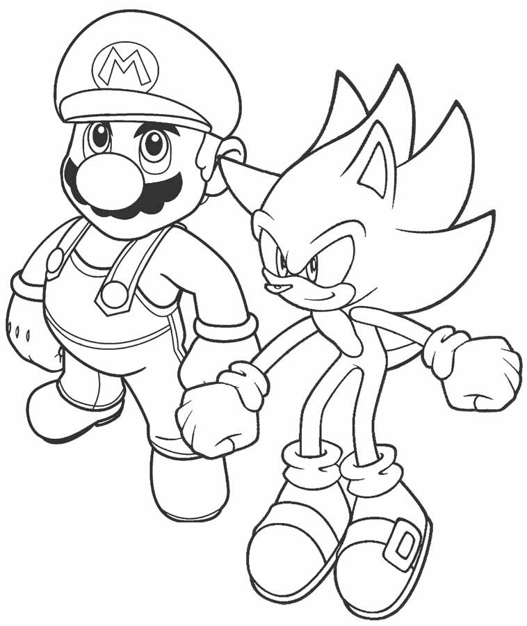 Download Sonic And Mario Coloring Page - Free Printable Coloring ...