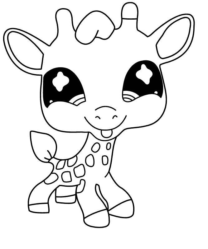 Download Chibi Giraffe Coloring Page - Free Printable Coloring ...