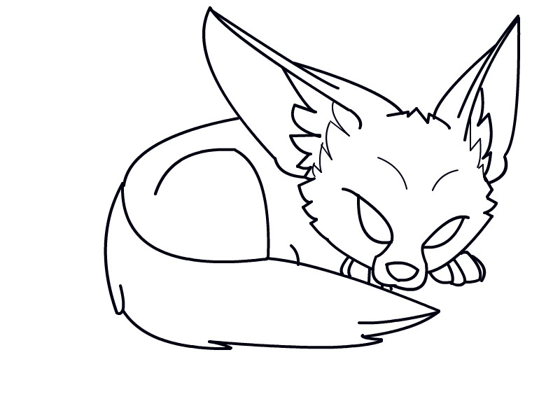 Fennec Fox Coloring Page - Free Printable Coloring Pages for Kids