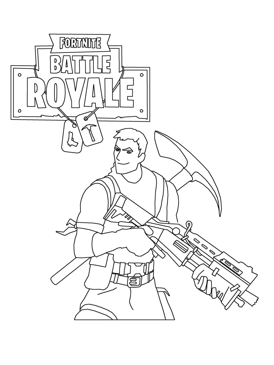 Fortnite Battle Royale Coloring Page - Free Printable 