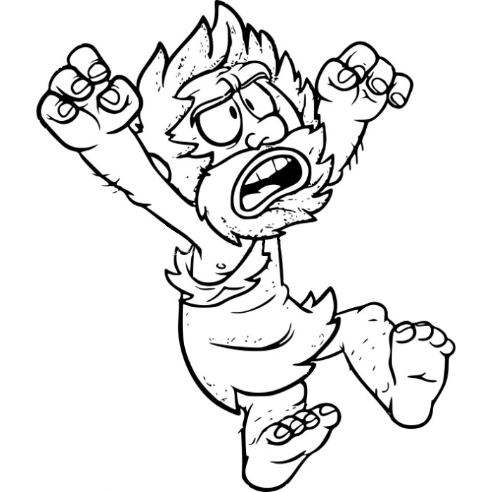 816 Unicorn Caveman Coloring Pages for Adult
