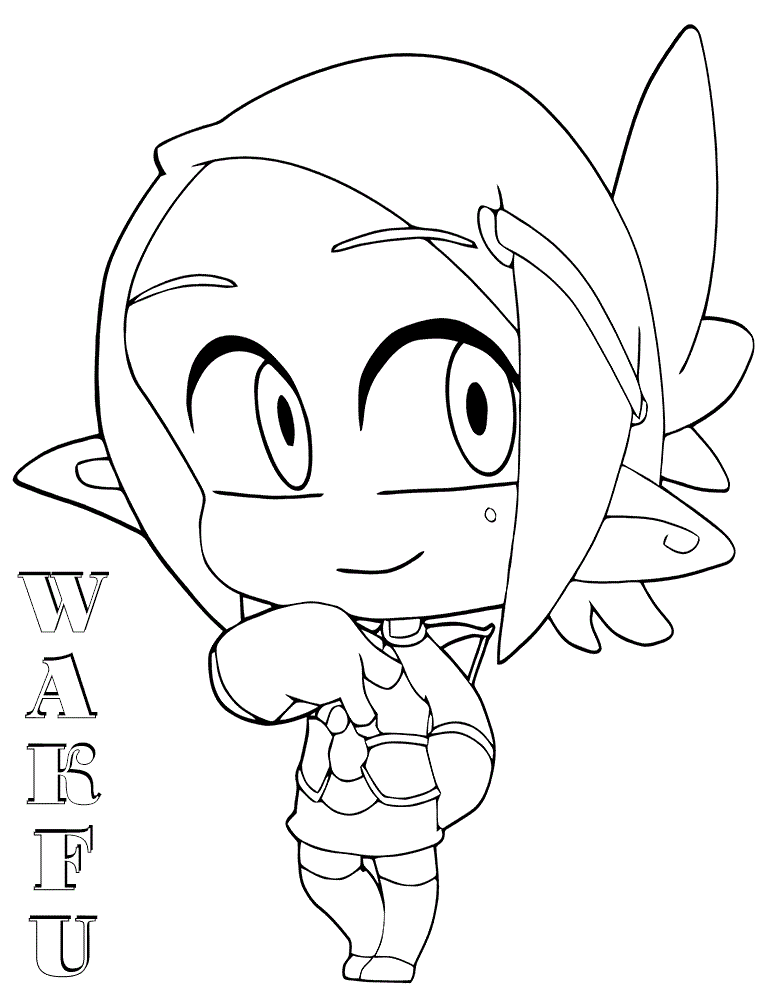Wakfu Smiling Coloring Page - Free Printable Coloring Pages for Kids
