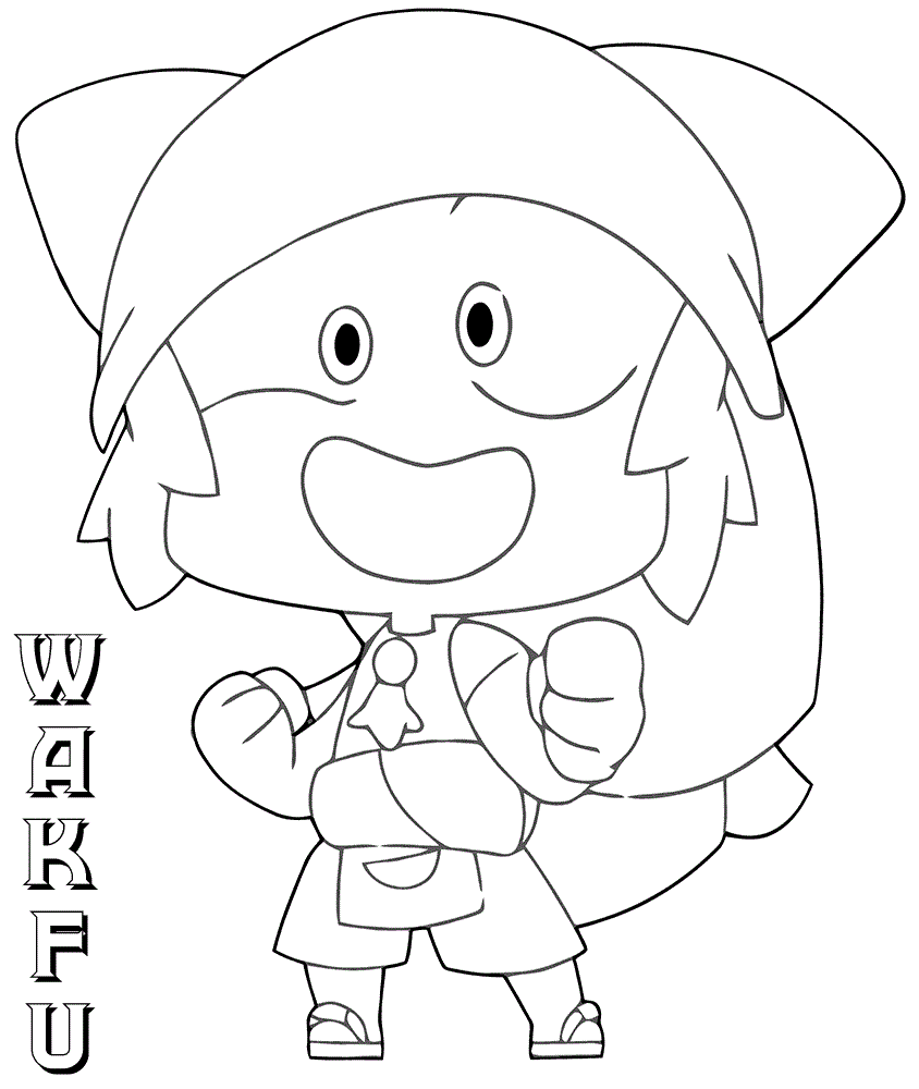 Happy Wakfu Coloring Page - Free Printable Coloring Pages for Kids