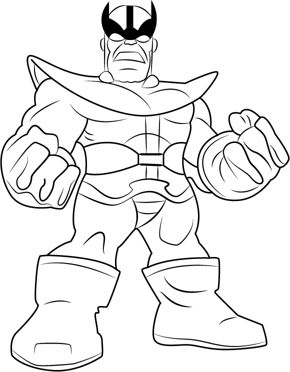 Angry Thanos Coloring Page - Free Printable Coloring Pages for Kids
