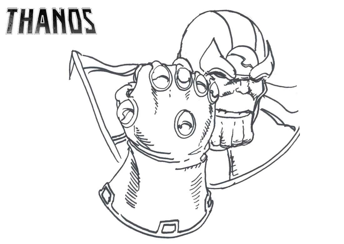 Thanos With Infinity Gauntlet Coloring Page - Free Printable Coloring