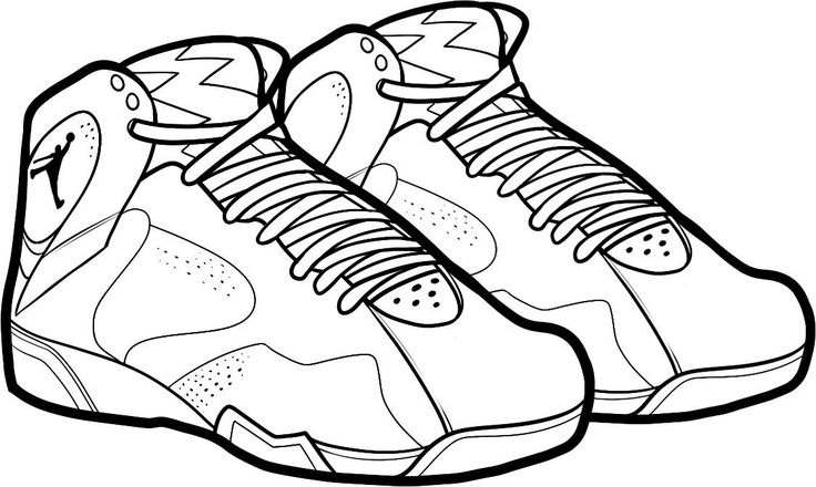 Air Jordan 7 Coloring Page Free Printable Coloring Pages for Kids