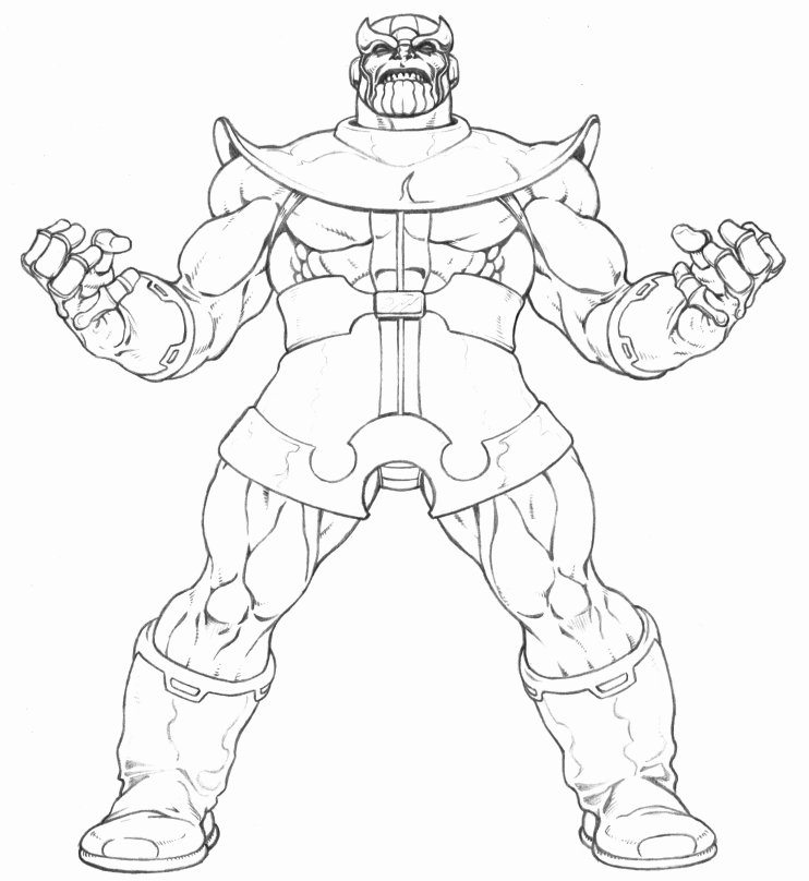 Power Of Thanos Coloring Page - Free Printable Coloring Pages for Kids