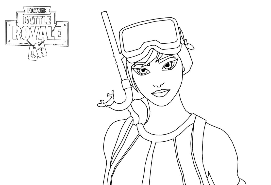 Girl Character Of Fortnite Battle Royale Coloring Page - Free Printable