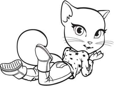Cute Angela Coloring Page - Free Printable Coloring Pages for Kids