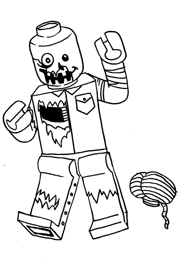 Lego Zombie Coloring Page Free Printable Coloring Pages For Kids