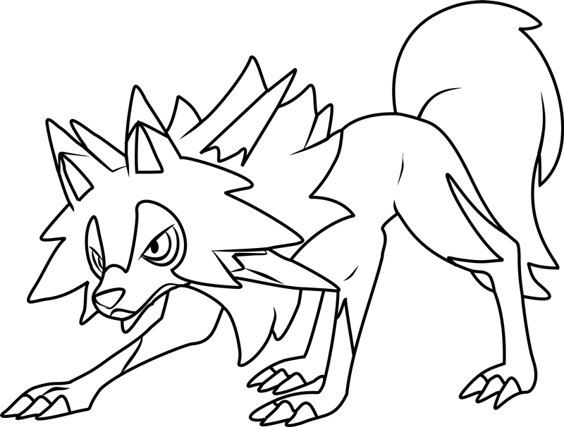 Coloring Pages Pokemon Lycanroc